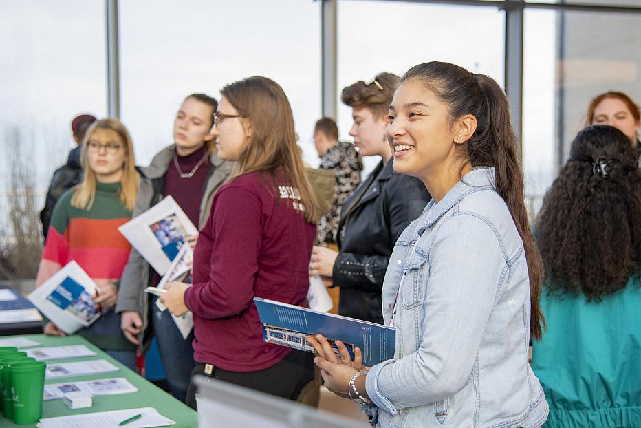 Students take advantage of an on-campus Pre-Health fair to learn more about available opportuniti...